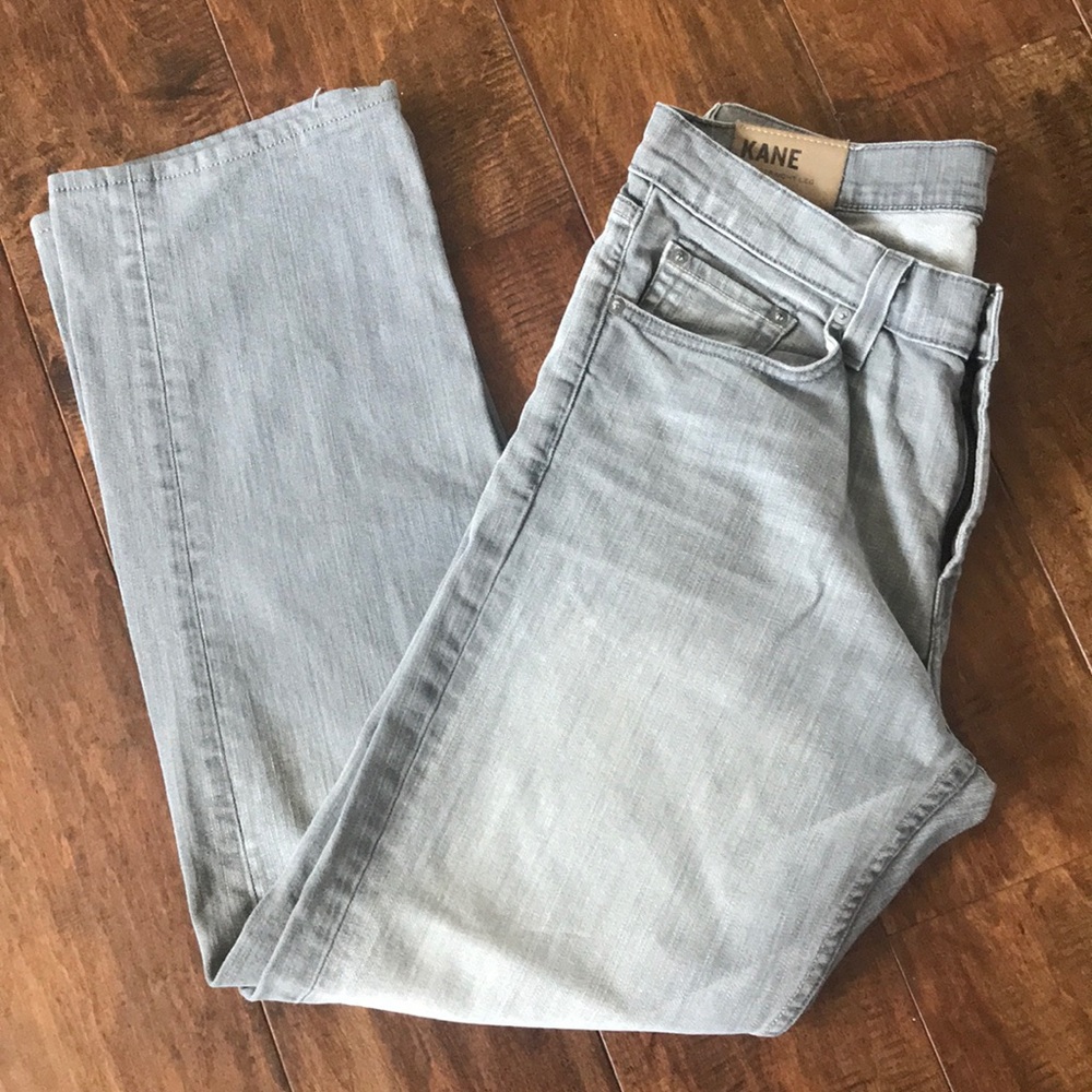 J Brand slim straight leg grey pants sz 34